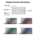thumbnail image 4 of LED Digital Clock USB Rechargeable Tabletop Time Date Temperature Large Time Date Temperature Display Alarm Electronic Decorations Clocks Living Room Green, 4 of 8