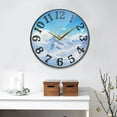 thumbnail image 4 of Snow-capped Mountains Wall Clock 12 Inch Silent Non Ticking Battery Operated Easy to Read for Kitchen Living Room, 4 of 8