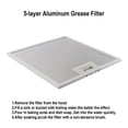 thumbnail image 4 of Cooker Hood Filters Stainless Steel Metal Mesh Extractor Vent Filter Mesh Air Exhaust Fans Maintain Fresh Air 296x276x9mm, 4 of 11