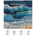 thumbnail image 7 of Abstract Ocean Bed Skirt King Size 16" Drop Gradient Sea Wave Oil Painting Modern Ruffled Wrap Around Bed Skirts Adjustable Elastic Bedskirt Dust Ruffle for King Size Bed, 7 of 7