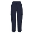 thumbnail image 6 of iHPH7 Joggers for Women Gym Pants Women Quick Dry Pants Women Work Pants Women High Waisted Pants for Women Athletic Wear Women Y2k Pants Dark Blue XS, 6 of 7