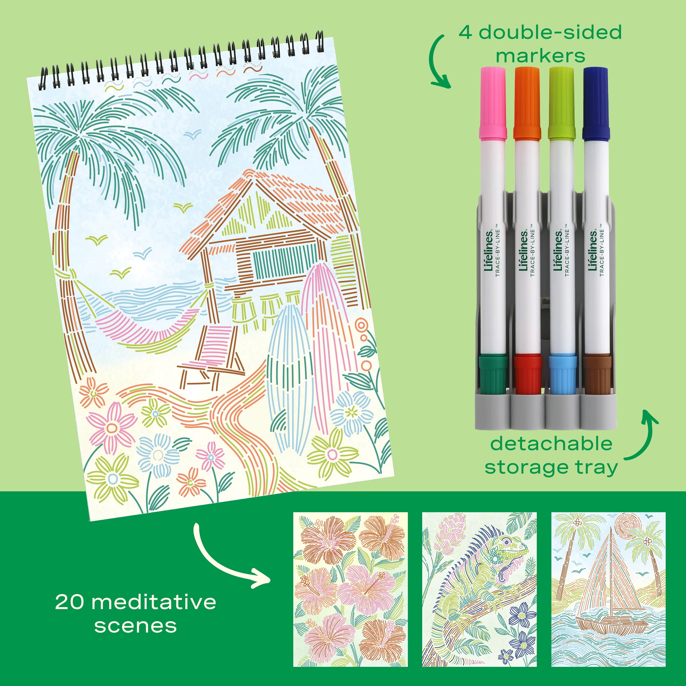 Lifelines FlowArt: Trace-By-Line, Tropical Paradise