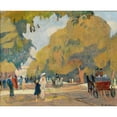 thumbnail image 2 of Rudolf Hellwag 18x15 Black Ornate Wood Framed Double Matted Museum Art Print Titled - Allee Im Hydepark (London), 2 of 5
