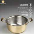 thumbnail image 5 of Swadeshi Blessings Exclusive Range Brass Pot/ Stock Pot for Cooking with Lid/Teflon-Free/Naturally Non-Stick Brass Utensils with Tin Coating (2 Litres), 5 of 9