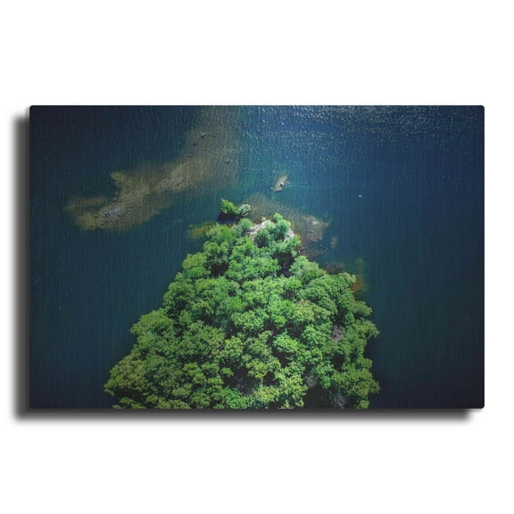 Luxe Metal Art 'Archipelago Island' by Nicklas Gustafsson, Metal Wall Art, 16"x12"