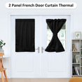 thumbnail image 3 of MesaSe 2 Pcs Rideaux de Porte Polyester Occultants Rideaux de Fenêtre avec Embrasse Gris Foncé Draperies de Porte Assombrissantes 25x72 Pouces, 3 of 7