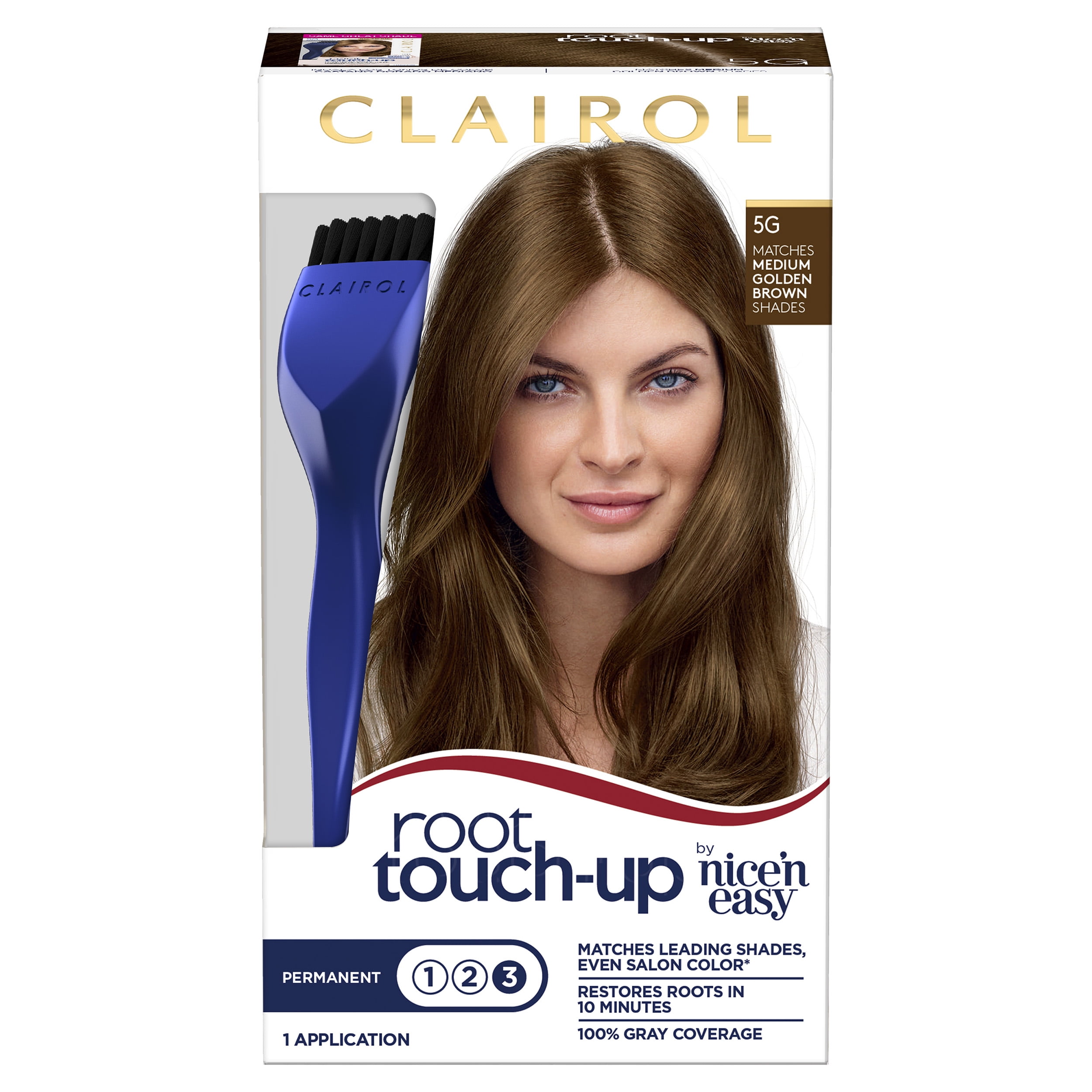 Clairol Root Touch-Up Permanent Hair Color Creme, 4G Dark Golden Brown, 1  Application, Hair Dye - Walmart.com