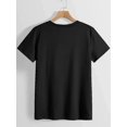 thumbnail image 2 of Women's Punk Rock Band Retro Graphic T-Shirt - "I'm A Little High Maintenance" Slogan & Leaf Print, 100% Cotton Loose Fit Short Sleeve Tee, Black with Green/White Design for Casual Summer Outfits, Le, 2 of 6