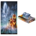 thumbnail image 2 of GZHJMY Halloween Decorative Towel Set, Glowing Pumpkin Head Print, 3-Piece Set with 30x60 inch Bath Towel, 16x28 inch Hand Towel & 13x13 inch WashclothGZHJMY, 2 of 6