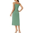 thumbnail image 3 of INSPIRAR CHIC Camisón de Mujer con Tirantes Espagueti Cuello Redondo Vestido de Dormir Cami Completo 2XL Verde Claro, 3 of 6