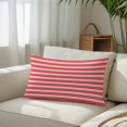 thumbnail image 3 of Boho Red Stripe Queen Size Pillow Cover, Pillowcase Protectors with Zipper, Breathable Decorative Throw Pillow Case Cover, Abstract Geometric White Minimalist Pillow Shams for Couch Sofa 20x30Inch, 3 of 8