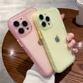 thumbnail image 2 of Funda de teléfono transparente a prueba de golpes para iPhone 16, 15, 14, 13, 11, 12 Pro Max, XR, X, XS Max, carcasa trasera suave de color caramelo a la moda, 2 of 5