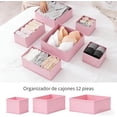 thumbnail image 3 of 12PCS Organizr de Ropa Interior, Plegable cajones organizres, Separres de Cajones,Tela Closet Organizr Varios Tamaños, para Sujetres, Calzones, Calcetines,Ropa de Bebé (Rosa roja), 3 of 3