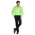 thumbnail image 2 of Bestman Solid Long Sleeve Cotton Shirts For Mens Formal Button Down Regular Fit Shirt, 2 of 7