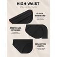 thumbnail image 5 of TIICHOO Cotton Underwear for Women Soft High Waisted Ladies Panties Breathable Womens Underwear Briefs Pack of 8(S, 8 Black), 5 of 7