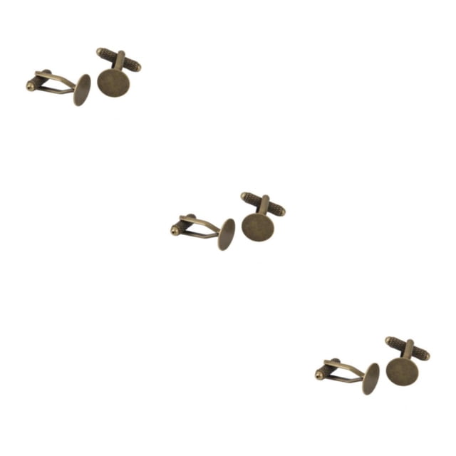 Minnieouse 20Pcs Antique Bronze 12mm Flat Round Blank Links Cufflinks Settings Cuff Type1 NO1