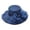 Navy, variant on Women's Sun Hat Floral Design Sparkling Buckle Curved Brim UPF 50 Plus Wide Brim Beach Hat for Travel Wedding Garden Party Navy One Size