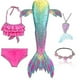 thumbnail image 1 of unids/set niñas sirena cola traje de baño niños sirena Ariel Cosplay disfraz fantasía playa Bikini, 1 of 3