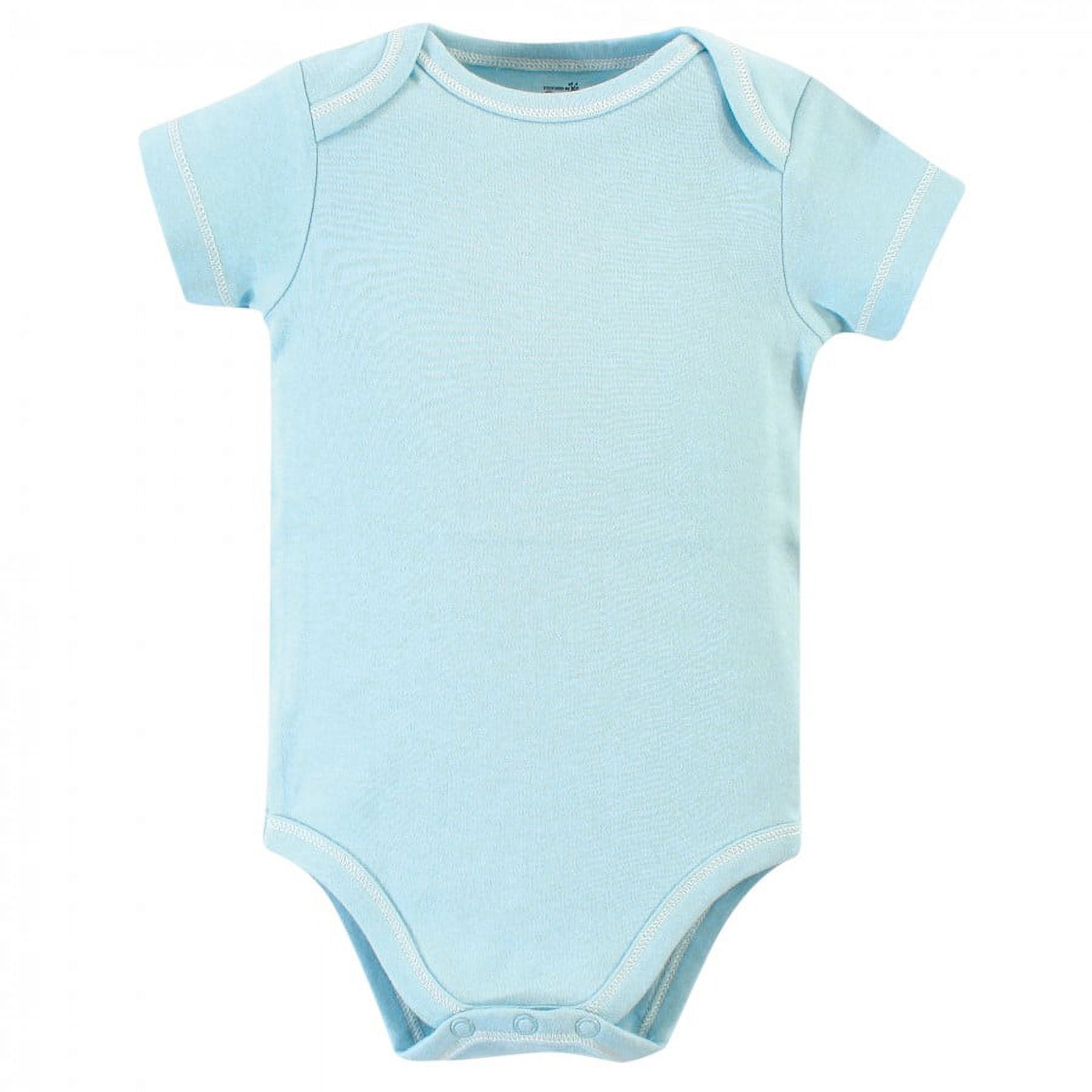 Touched by Nature Baby Girl Organic Cotton Bodysuits 5pk, Rosebud, 12-18 Months