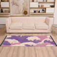 thumbnail image 2 of Yayeee Runner Rug for Bedroom 2'x6' Machine Washable Hallway Non Slip Mat, Purple Wave Pattern, 2 of 8