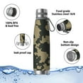 thumbnail image 4 of Camouflage 29oz Stainless Steel Insulated Thermos with Tea Filter, 360° Printed Travel Bottle, Leakproof BPA-Free Flask with Anti-Slip Base, 304 Inner & 201 Outer, Vacuum Cup, 4 of 6