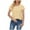 Yellow, variant on Plebaso Women's Dressy Blouses Casual Crew Neck Short Sleeve Eyelet Shirts Loose Summer Tunics for Women