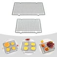 thumbnail image 3 of KAKOWELY Bread Cooling Rack 2pcs Nonstick Cake Bread Cooling Rack Rectangle Design Baking Cooling Rack16.06"X10.16"X0.59", 3 of 5