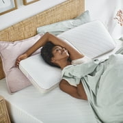 nue by Novaform Gel Memory Foam Pillow, Queen Size, Reversible Support, White