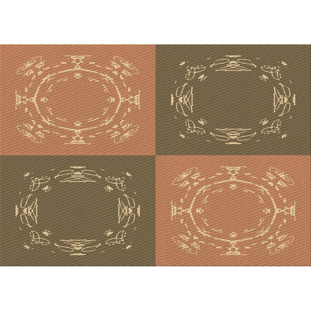 Ahgly Company Machine Washable Indoor Rectangle Transitional Sienna Brown Area Rugs, 7' x 9'