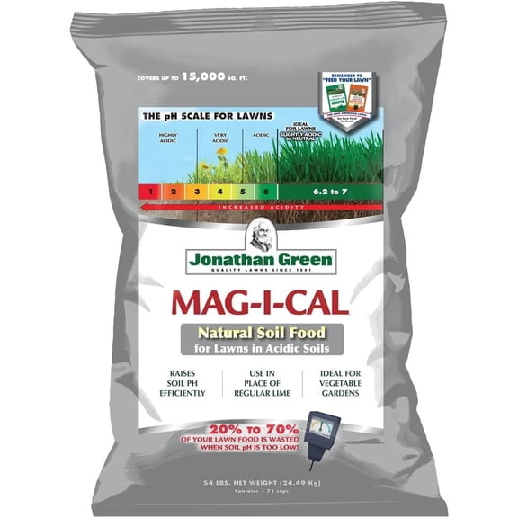 Jonathan Green 11352 Mag-I-Cal Soil Food for Lawns in Acidic Soil - Soil Amendment for Grass 15,000 Sq. Ft.