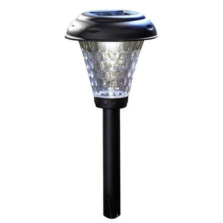 Moonrays 91381 Payton-Style Solar Powered LED Path Lights, Set of 8, Black Finish