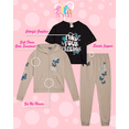 thumbnail image 5 of ELLA IN PINK Girls Sweatsuit Set - 3 Piece Fleece Hoodie Graphic Tees and Jogger Sweatpants (7-16), 5 of 7