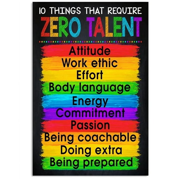 Inspirational Metal Signs 10 Things That Require Zero Talent Posters Room Office Art Wall Decor Home Tin Signs Size: 12 x 16 inch