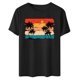 thumbnail image 4 of ICHUANYI Clearance Fashion Woman Print Round-Neck Short Sleeve T-Shirt Printing Loose Blouse Tops(Black, XXL) ICHUANYI WER2023081106450, 4 of 4