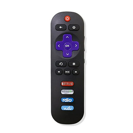 RC280 Replacement Roku Remote for TCL Roku TVs w/ Netflix Amazon Rdio Vudu