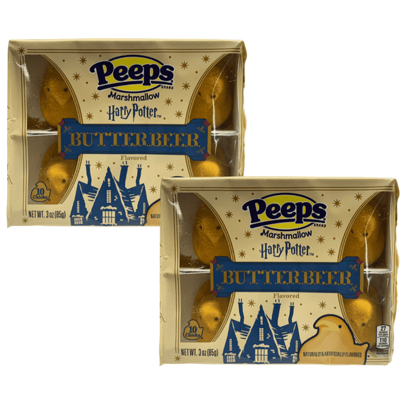 PEEPS Harry Potter Butterbeer Marshmallow Chicks, Easter Candy, 3.0 oz - 2 Pack