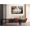 thumbnail image 2 of HFDF Canvas Prt Wall Art White Chandelier Silhouette on Abstract Background Decorative Lights Digital Art Modern Art Chic Relax/Calm Multicolor for Livg Room, Bedroom, Office - 10x8inch Framed, 2 of 4