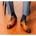 thumbnail image 6 of Santimon Brown Dress Shoes for Men Brogue Lace-up Oxofrd Shoes Classic Stylish Formal Shoes for Wedding Party US 5.5, 6 of 8