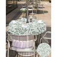 thumbnail image 4 of Green Botanical Outdoor Tablecloth - 60x84 Inch Rectangle Dining Table Cover, Vintage Leaf Pastoral Rustic Waterproof Outdoor Table Cloth with Umbrella Hole & Zipper for Picnic/Patio/Party, 4 of 5