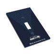 thumbnail image 3 of Panel de interruptores con marco romano de cuero simple con luces de conmutación Seahawks Panel de pared Interruptor de luz simple, doble o con tirador, 3 of 8