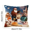 thumbnail image 3 of chaungfeng Christmas Decorations, Print Christmas Pillow Covers 18" x 18", with 8 Cute Patterns, Throw Pillow Covers for Home Christmas Decor, Soft Linen Material, 3 of 6