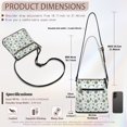 thumbnail image 6 of HELLHERO Green Leaf Pattern Sling Bag, Fashion Shoulder Bag PU Leather Waterproof Casual Shoulder Bag for Daily Shopping, 6 of 6