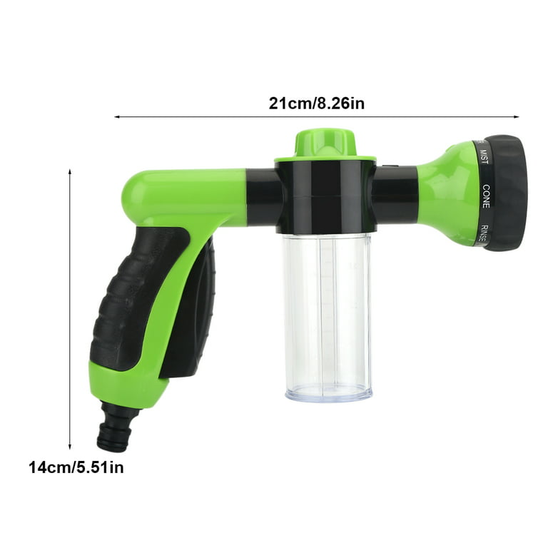  ESP Car Wash Foam Gun for Garden Hose Adjustable Hose Wash  Sprayer Thick Filtration with Metal Handle Washing Mitts 6 Levels of Foam  Concentration Snow Foam Blaster Quick Connector to Any