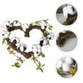 thumbnail image 4 of Qumonin Artificial Cotton Heart Wreath for Farmhouse Wedding Decor (White), 4 of 5