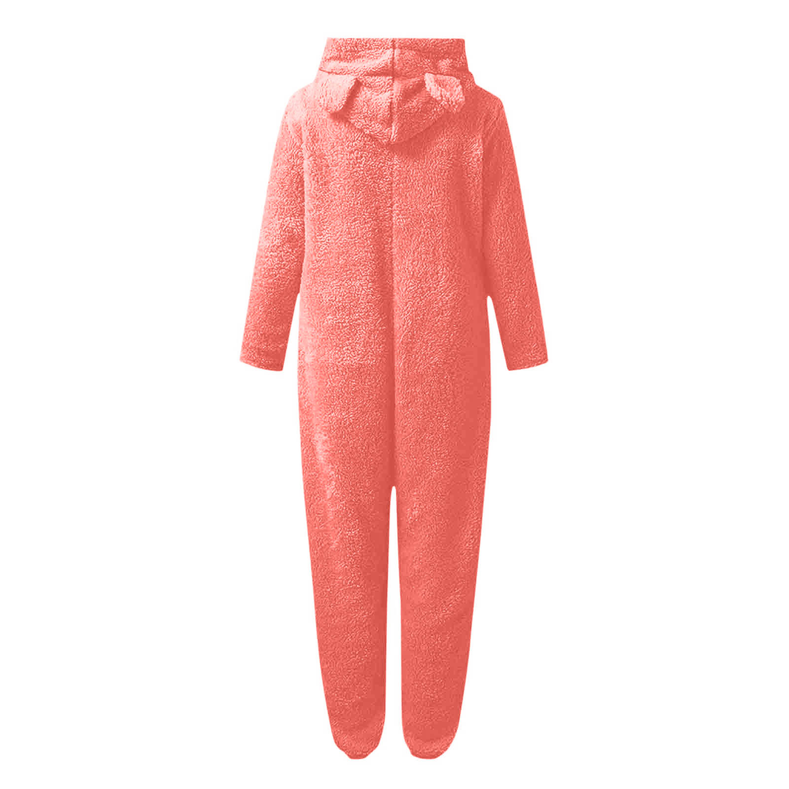 FRSASU Womens Fleece Onesies Pajamas Jumpsuit Warm Sherpa Romper Sleepwear One Piece Zipper Hooded Playsuit Loungewear