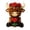 Chestnut Brown, Crimson Red & Creamy Beige, variant on Highland Cow Rose Floral Crown Building Blocks Set, Cute Scottish Cattle Statue holding Red Rose, Farm Animal Desktop Decor Gift for Adults Kids Valentine's Day