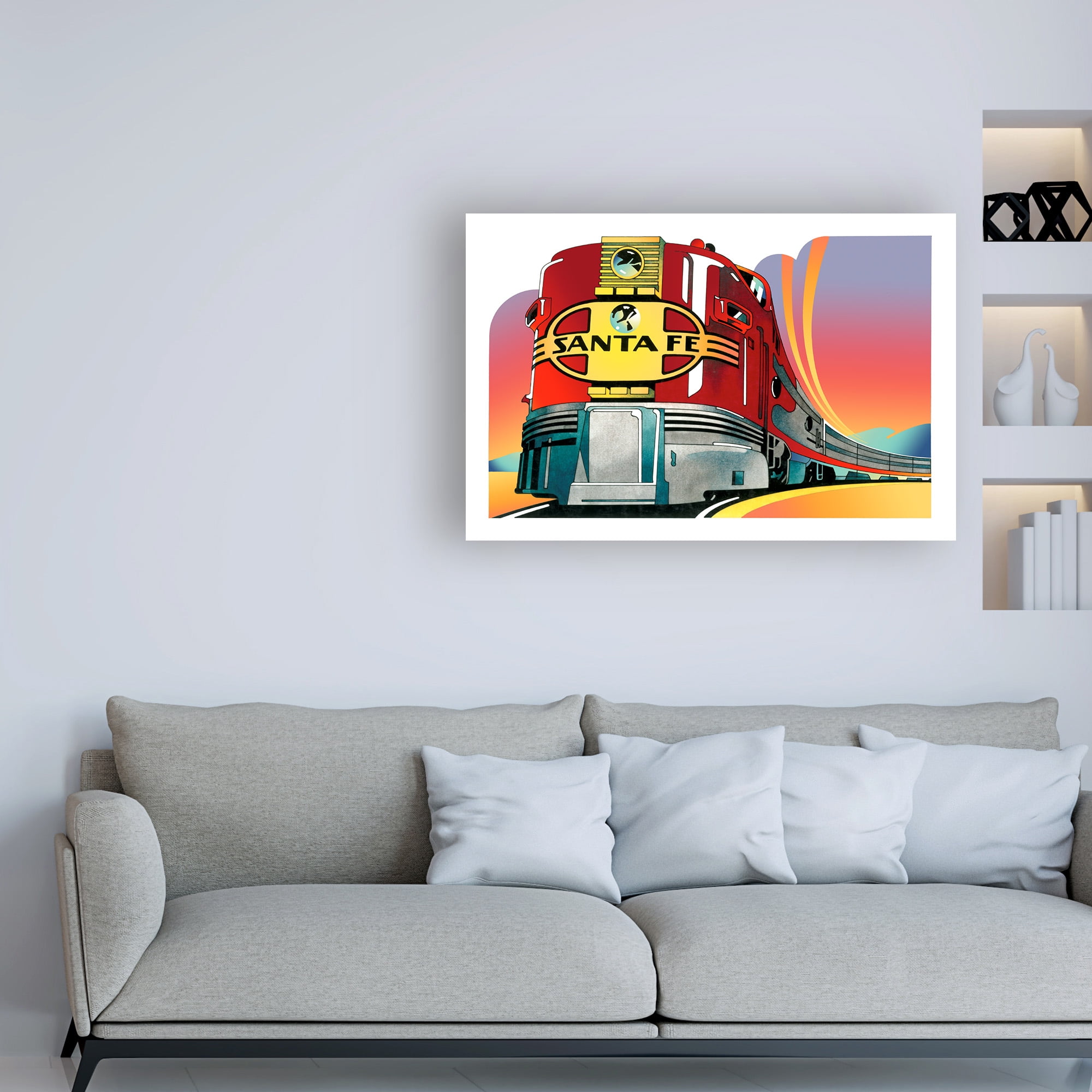 Trademark Fine Art 'Santa Fe Train' Canvas Art by David Chestnutt