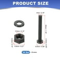 thumbnail image 2 of Uxcell M4x30mm Black Nylon Bolts Plastic Nuts Full Thread Head Screws and Nuts Set for Industrial Home Fastening Projects, 24 Sets, 2 of 5