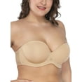 thumbnail image 5 of Deyllo Women's Push Up Strapless Bras Full Cup Plus Size Underwire Support Padded Bra, Beige 36DDD, 5 of 18
