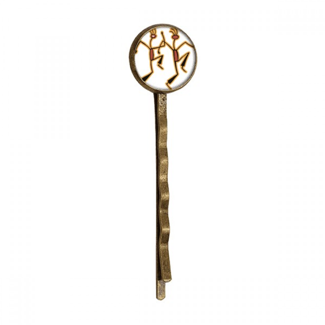 Egypt Figure Dancing Funny Pattern Retro Metal Hair Bobby Pin Headwear